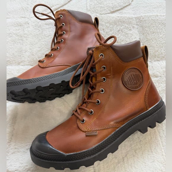 Palladium Other - NEW! $139 Palladium Pampa Legacy Men's Brown Leather Lace-Up Ankle Boots 8